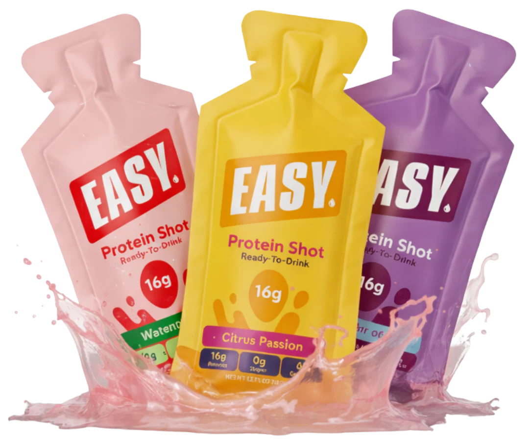 Three Easy Protein® liquid protein shot pouches