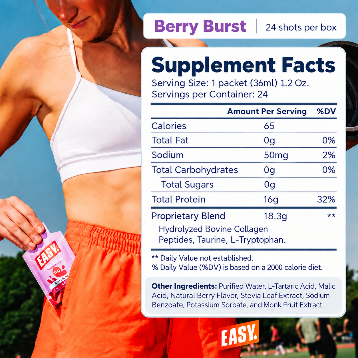 Easy Protein® Berry Burst Supplement Facts